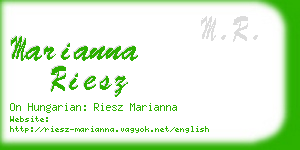 marianna riesz business card